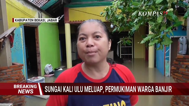 Banjir Kab Bekasi: Kali Ulu Meluap, Permukiman Warga Cikarang Utara Terendam Air Lebih 1 Meter