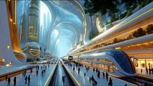 Exploring the City of 2050_ A Snow-Covered CGI Metropolis of the Future ❄️  _ 4K