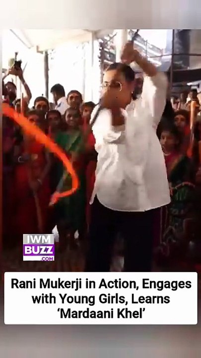 Rani Mukerji Engages with Young Girls, Learns ‘Mardaani Khel’