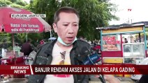 Sejumlah Motor Mogok Akibat Terjang Banjir di Kelapa Gading, Bengkel Dadakan Muncul Perbaiki