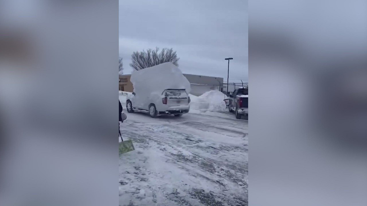 Buffalo Bills Players Shocked to Find Their Cars Buried Under 10 Feet of Snow