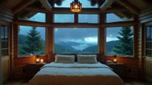 Sleep-inducing Rain sound is Created by Heavy rain. Helps you Relax, Study, Reduce Stress Cozy Room