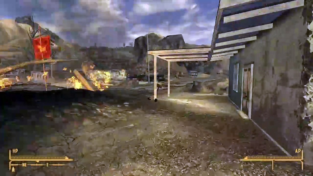 Fallout: New Vegas - Wir laufen auf dem Weg dur...