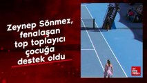 Zeynep Sönmez, fenalaşan top toplayıcı çocuğa destek oldu