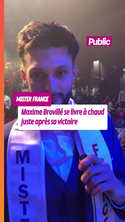 Interview de Maxime Brovillé (Mister Auvergne) dès sa victoire à Mister France