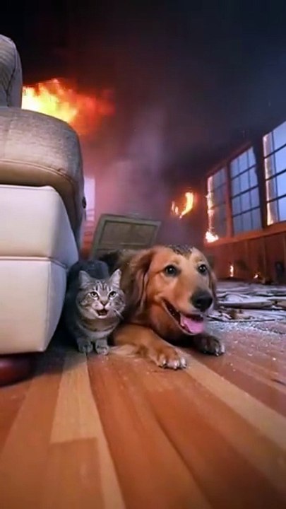"🔥 January 18, 2026: Fire Service Risks Lives to Save a Dog & Cat — Emotional Rescue!" #animalsoftiktok #animals #lifeisbutadream
