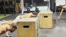 Plyo box jump goes wrong as fitness enthusiast takes a tumble