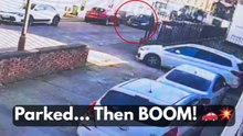 Woman shares CCTV footage of her car being wrecked while it was parked