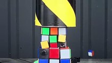 Crushing 2 Rubik's Cube | Satisfying video😱