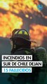 Incendios sin control en sur de Chile dejan 15 muertos y más de 50,000 evacuados