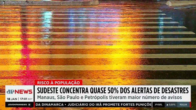 Sudeste concentra quase 50% dos alertas de desastres naturais