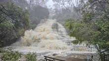 Katoomba Cascades after rain deluge