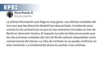 Puente: vagones del tren Iryo impactaron contra dos del de Renfe, que salieron despedidos
