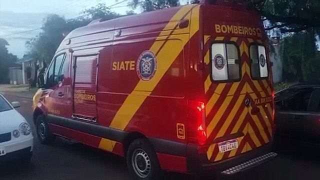 A caminho da missa, idosa sofre queda, fica ferida e é socorrida pelo Siate no Pioneiros Catarinenses