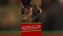 Chaotic scenes in press room after Senegal win AFCON