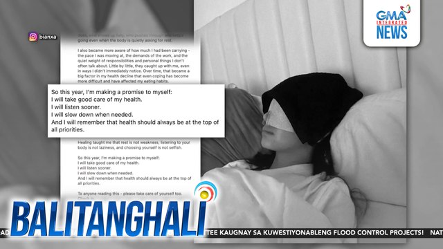 Bianca Umali, nagpapagaling mula sa health scare na resulta raw ng pagiging workaholic niya | Balitanghali