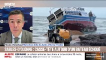 Un bateau de pêche échoué aux Sables d'Olonne attire les badauds mais devient un casse-tête pour le démanteler