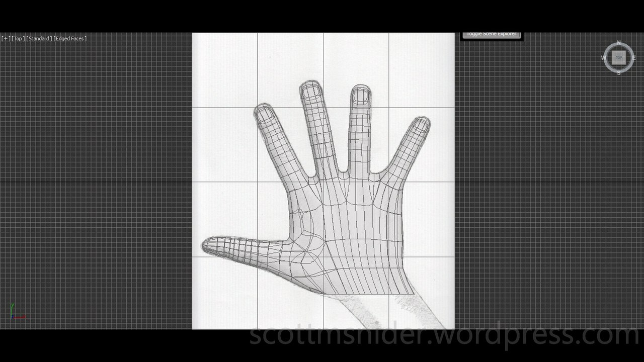 Flame: 3DS MAX Practice Polygon Hand Model Video #9 (01-19-2026)