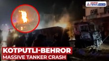 Kotputli-Behror: Gas Tanker–Trailer Collision Triggers Emergency Response