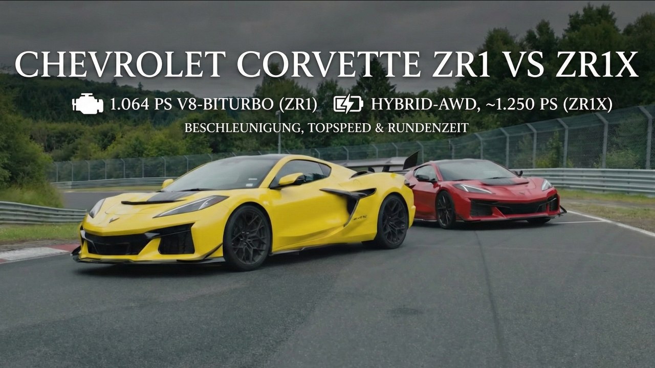 Chevrolet Corvette ZR1 vs ZR1X | Beschleunigung, Topspeed & Rundenzeit