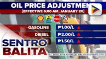 P1-P2 na taas-presyo sa mga produktong petrolyo, ipatutupad bukas