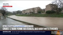 À cause des crues, le département de l'Aude ferme ses écoles et des habitants continuent d'être évacués