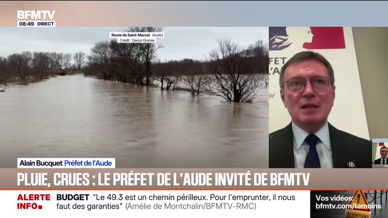 Le préfet de l'Aude ne se dit pas inquiet face aux inondations et aux crues dans le département