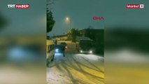 Alibeyköy’de karda kayan İETT otobüsü direğe çarptı