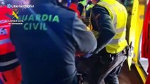 Intervención de la Guardia Civil en el lugar del accidente de tren en Adamuz