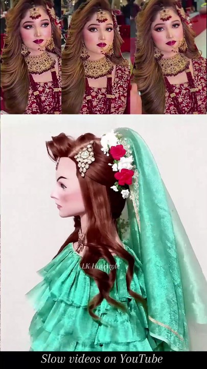 Pakistani bridal hairstyle