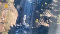 Primeras imágenes aéreas del accidente ferroviario en Adamuz