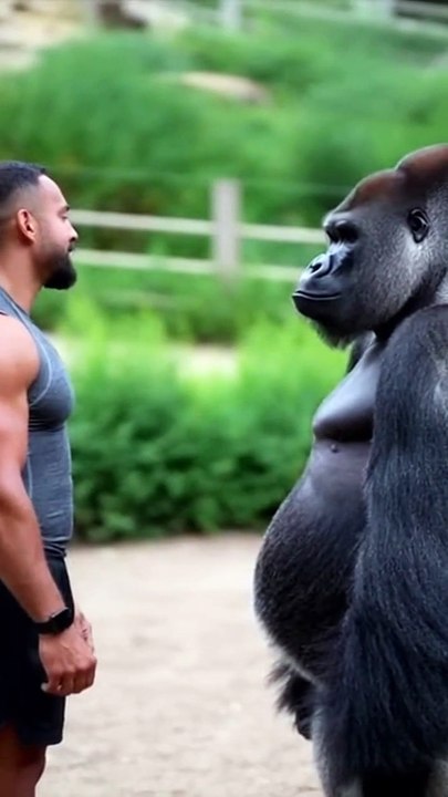 Realistic Slap Challenge Bodybuilder vs Gorilla1