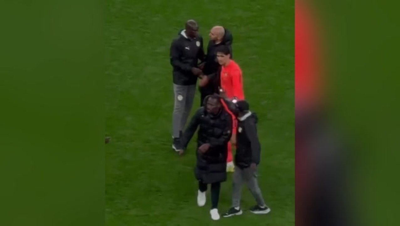 Morocco and Senegal managers pulled apart after confrontation at full time in dramatic AFCON final