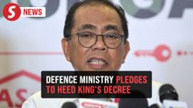 Defence Ministry expresses 'deepest gratitude', says will heed King's decree