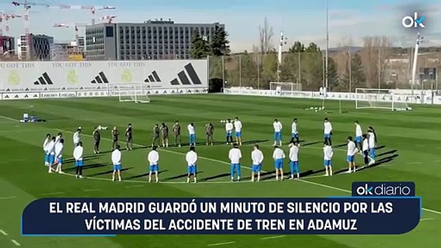 El Real Madrid guardó un minuto de silencio por las víctimas del accidente de tren en Adamuz