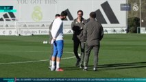 Entrenamiento del Real Madrid previo al partido de Champions contra el Mónaco