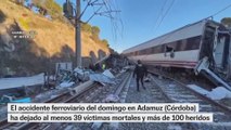Las imágenes de la mañana del lunes de los trenes accidentados el domingo