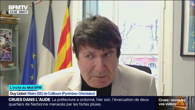 Inondations dans l'Aude: La situation est critique , assure Guy Llobet, maire de Collioure dans les Pyrénées-Orientales
