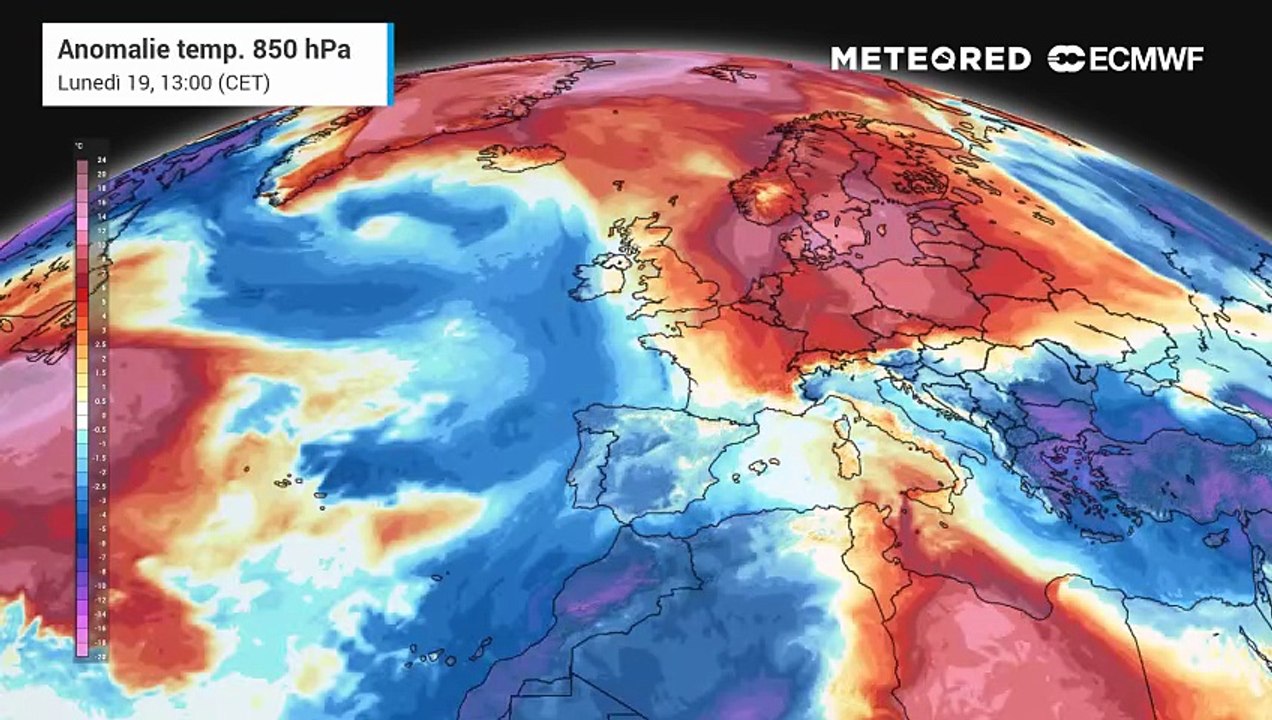 Alta Pressione sul Nordest Europeo e Bassa Pressione Atlantica si Fronteggiano sul Mediterraneo con venti di tempesta , forti precipitazioni e nevicate