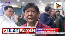 PBBM, iginagalang ang inihain na impeachment complaint laban sa kanya dahil bahagi ito ng gumaganang demokrasya | ulat ni Cleizl Pardilla