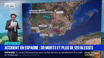 Ce que l'on sait des circonstances de la catastrophe ferroviaire en Espagne qui a fait au moins 39 morts