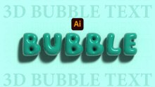 3D Bubble Text Effect In Illustrator | Tutorial | The Edit Art | Beginner | valentine