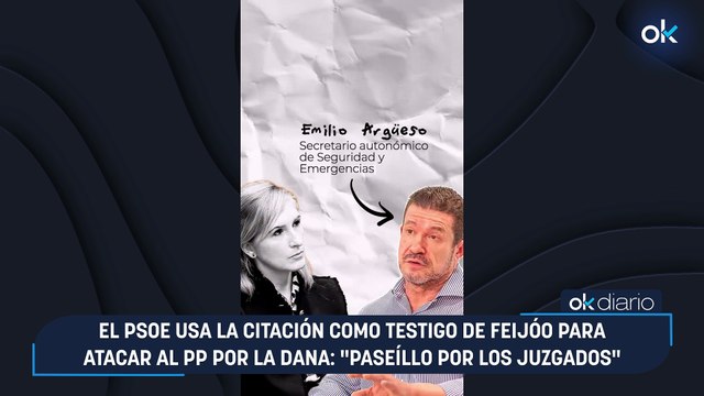 El psoe usa la citación como testigo de Feijóo para atacar al pp por la dana: “paseíllo por los juzgados”