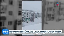Tormenta de nieve en Rusia deja al menos a dos personas sin vida