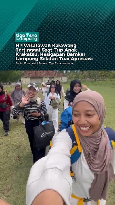 HP Wisatawan Karawang Tertinggal Saat Trip Anak Krakatau, Kesigapan Damkar Lampung Selatan Tuai Apresiasi
