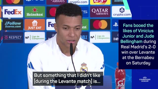 Real Madrid fans 'should boo the whole team, not a few players' - Mbappe