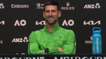 Tennis - Open d'Australie 2026 - Novak Djokovic après un coup gagnant à 176 km/h : 