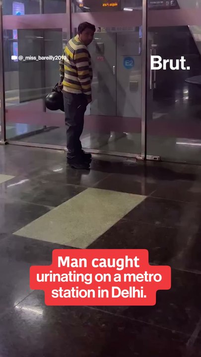 Man caught urinating inside metro station