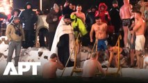 Russian Soldiers Mark Epiphany With Ice Plunge in Armenia | APT