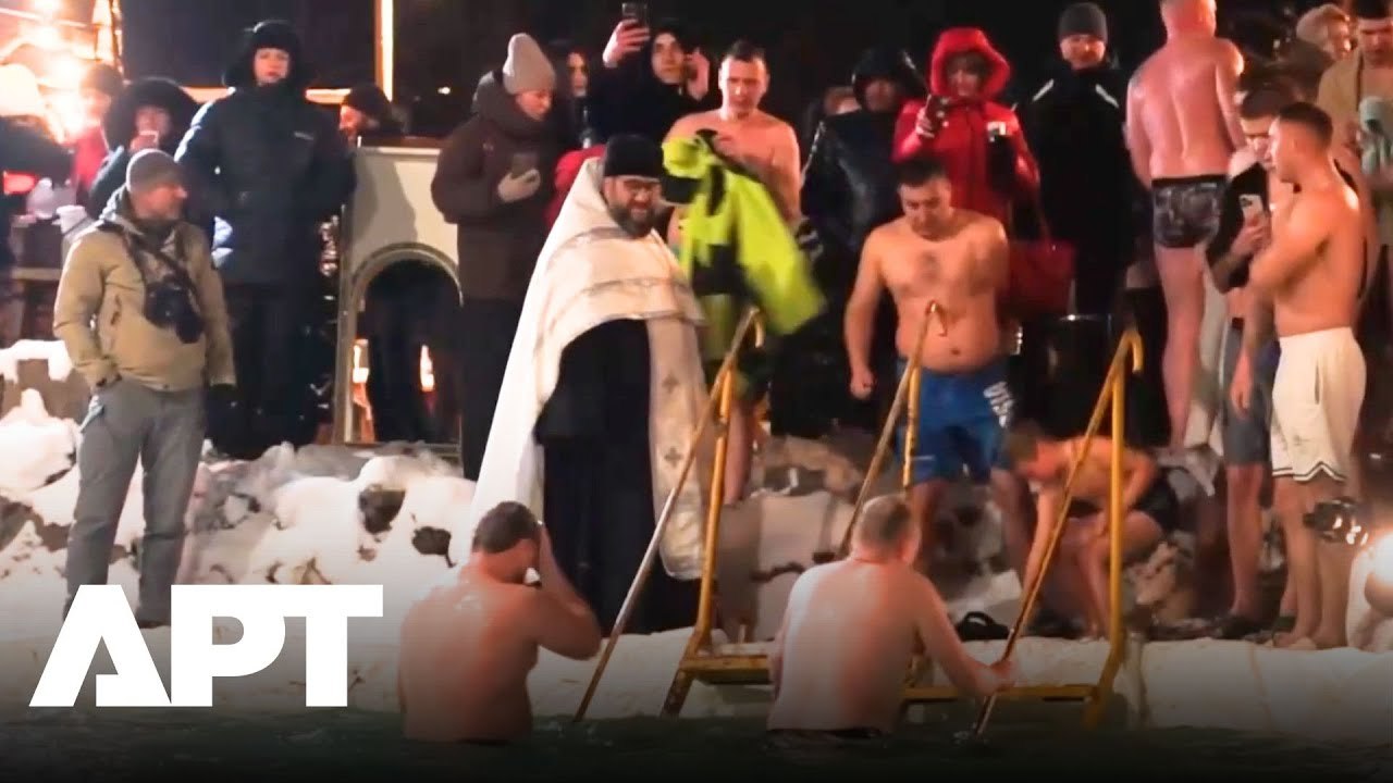 Russian Soldiers Mark Epiphany With Ice Plunge in Armenia | APT